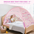 Twin Bed Tent for Kids, Twin Size Bed Canopy with Star Lights, Privacy Space Blackout Sleeping Tents, Indoor Breathable Portable Floor Bed Tent for Boys and Girls, Unicorn - Image 5