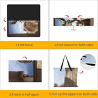 Funny Donkey Picnic Blanket 200x200cm, Foldable 2-in-1 Picnic Mat and Tote Bag Portable Waterproof Beach Mat Sandproof Outdoor Blanket for Park, Hiking, Beach, Camping, Travel - Image 4