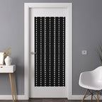 Window Privacy Film Frosted, Geometric Stripes Non-Adhesive Static Cling Window Tint, Polka Dots Abstract Minimalist Black Insulated Windows Frosted Films for Living Room, 35.4 x 78.7 Inches - Image 3