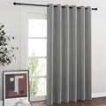 NICETOWN Extra Wide Sliding Door Curtains, Thermal Insulated Blackout Patio Curtain for Sliding Glass/French Door (Silver Grey, W80 x L84) by NICETOWN