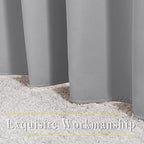 NICETOWN Silver Grey Curtains 96 inches Long, Grommet Thermal Insulated Blackout Curtains Privacy Window Treatments for Boys Room/Living Room, W46 x L96, 2 Panels - Image 6