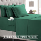 Elegant Comfort Luxury Soft 4-Piece 1500 Premium Hotel Quality Bed Sheet Set with Extra Deep Pockets 18-24 Inch, Wrinkle Free, Storage Pockets, Extra Deep Pocket 4PC Sheets, Twin XL, Hunter Green - Image 5