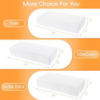 Cube Memory Foam Pillow for Side Sleepers (24"x12"x6" Extra Thick Pillow), Cervical Pillow for Neck and Shoulder Pain Relief, Neck Pillow, Bed Pillow with Washable Pillowcase, White - Image 6