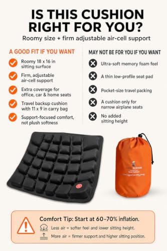 Portable Inflatable Seat Cushion for Airplane Travel and Car - Image 3