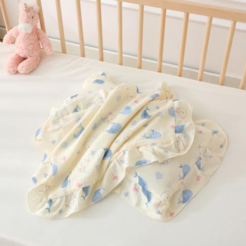 100% Cotton Muslin Toddler Pillowcase 2 Pack，13"x 18" Ultra Soft Breathable Travel Pillow Case Cover,Ruffle Pillow Case for Newborn,Nursery,Boys,Girls,Machine Washable - Image 5