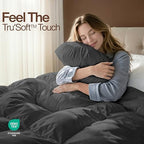 Utopia Bedding Oversize Queen Comforter, Duvet Insert, Grey, 98 x 98 Inches - Image 3