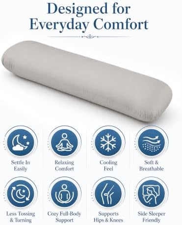 YZ HOME Weighted Body Pillow 6.5lbs Cooling Body Pillow (41" x 10") - Image 5