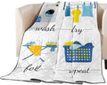 Quilt King Size Laundry Wash Dry Fold Repeat Luxury Quilted Comforter Soft Lightweight Bedspread Coverlet Reversible Stitched Bed Comforter for All Season 90x102 Inch by Futuregrace
