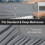 WeCozy Twin Comforter Set with Sheets, 5 Pieces Hockey Vintage Bedding - Image 3