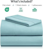 Twin Size Sheets Set, Cooling & Soft Deep Pocket Bed Sheets, 3PC - Image 2