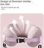 QUQUQ Travel Neck Pillow for Sleeping U-Shaped Portable Travel Neck Pillow Suitable for Support On Airplanes Comfortable(White) - Image 6