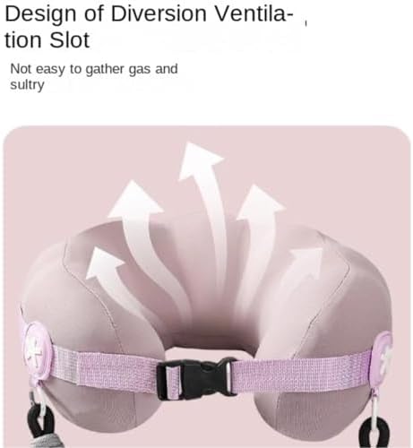 QUQUQ Travel Neck Pillow for Sleeping U-Shaped Portable Travel Neck Pillow Suitable for Support On Airplanes Comfortable(White) - Image 6