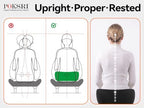 Lumbar Support Pillow for car, Faux Leather Perforated,Snug Conforming Waist Support, Resilient Memory Foam, Car Lower Back Pain Relief,Universal Driving Seat Cushion - Image 3