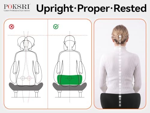 Lumbar Support Pillow for car, Faux Leather Perforated,Snug Conforming Waist Support, Resilient Memory Foam, Car Lower Back Pain Relief,Universal Driving Seat Cushion - Image 3