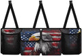 Dreaweet American Flag Bald Eagle Trunk Organizer for Car with Pockets Collapsible Trunk Organizer for SUV Trucks Sedan Van Patriotic Car Accessories Interior Back Seat Hanging Storage Organizers by Dreaweet