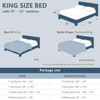 CozyLux King Size Comforter Set Black, 7 Pieces Bed in a Bag, Black Comforter King Size, All Season Bedding Sets with Stitch Quilted Comforter, Flat Sheet, Fitted Sheet, Pillowcases (Pack of 2) - Image 6