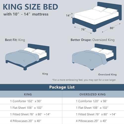 CozyLux King Size Comforter Set Black, 7 Pieces Bed in a Bag, Black Comforter King Size, All Season Bedding Sets with Stitch Quilted Comforter, Flat Sheet, Fitted Sheet, Pillowcases (Pack of 2) - Image 6