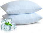 DOWNCOOL Cooling Pillows Standard Size Set of 2, Memory Foam Bed Pillows by DOWNCOOL