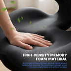Ergonomic Seat Cushion with L-Shaped Design for Office Chair (Black) - Image 6