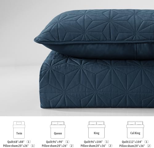 Whale Flotilla Soft Queen Quilt Bedding Set 3-Pieces Lightweight Bedspread - Image 6