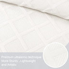 Exclusivo Mezcla 3-Piece Soft Quilts Queen Size Bedding Set, White - Image 4