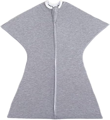 SleepingBaby Zipadee-Zip Transition Swaddle - Cozy Baby Swaddle Blanket with Zipper Convenience - Roomy Wearable Blanket for Easy Diaper Changes - Heather Grey, Large (12-24 Month) by SleepingBaby