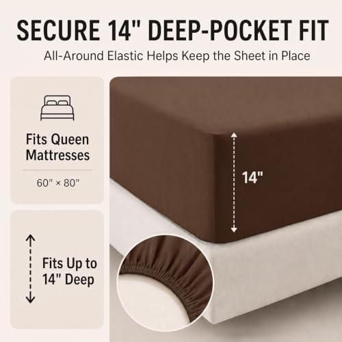 CozyLux Oversized Queen Comforter Set Brown - 7 Pieces Bed in a Bag - Image 5