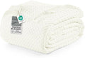 Utopia Bedding 100% Cotton Waffle Blanket Twin Size Ivory, 90x72 Inch by UTOPIABEDDING
