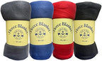 Yacht & Smith 24 Pack of Soft Fleece Blankets 50 X 60, Lightweight, Cozy Warm Throws Dark Colorful Blanket Sofa Travel Outdoor, Wholesale - Image 2