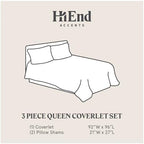 HiEnd Accents Stonewashed Cotton 3 Piece Queen Duffle Bag Coverlet Set - Image 7