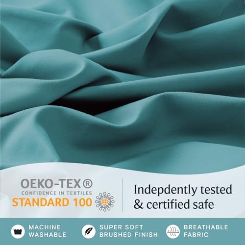 Twin Size Sheets Set, Cooling & Soft Deep Pocket Bed Sheets, 3PC - Image 5