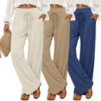 3 Pack Women's Comfy Lounge Pants Wide Leg Yoga Pants by Sweetyweee