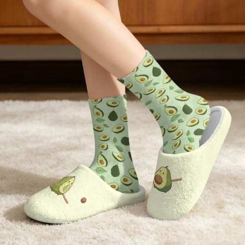 Jeiento Women's Fuzzy Slippers and Sock Set Warm Cozy Memory Foam House Shoes Soft Slip-on Slides Spa Slippers for Hotel - Image 3
