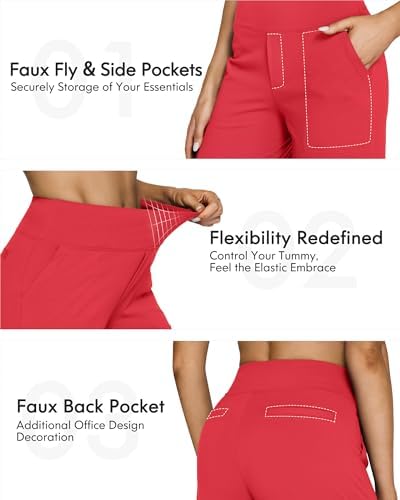 G4Free Yoga Pants for Women Wide Leg Pants with Pockets High Waisted - Image 3
