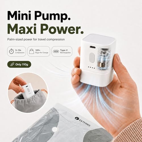 Travel Vacuum Bags with Electric Pump: 12 Pack XS/S/M/L Vacuum Seal Bags - Image 3