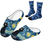 Womens Fuzzy Slipper with Socks Warm Cozy House Slipper and Socks Set Plush Winter Shoes for Indoor by Baxinh