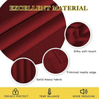 NICETOWN Blackout Curtains 63 inches Long for Living Room Bedroom, Grommet Thermal Insulated Room Divider Drape Window Treatment for Sliding Patio Door, W100 x L63, 1 Panel, Burgundy Red - Image 2