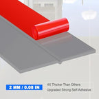 ToLanbbt Weather Stripping Silicone Door Seal Strip 3 in x 40 ft Door Draft Stopper Self Adhesive Door Draft Tape, Side & Bottom Gaps Insulation Strip for Glass Shower Door Sliding Door Window, Gray - Image 3