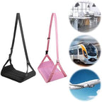 Foot Hammock for Plane Travel 2Pcs Aircraft Hammock Support Plate Adjustable Portable Plane Footrest Lightweight Leg Foot Pad for Work Feet Care(Black) - Image 2