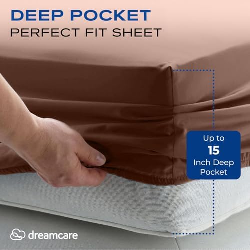 DREAMCARE Twin XL Sheets - 4pc Breathable Cooling Sheets Twin XL Sheet Sets - Image 3