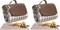 HX&OD Picnic Blanket Outdoor Extra Large Picnic Mat 80"X60" Camping Blanket Beach Blanket Foldable Waterproof Sand Mat Hiking Travel Family Concerts(Brown) (Pack of 2) by HX%26OD