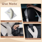Car Travel Pillow for Kids and Adults, Y-Shaped Plush Neck Support for Sleeping, Comfortable Travel Headrest Cushion for Car, Airplane, Long Trips, Office Naps (Gray) - Image 5