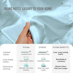 Pizuna 100% Cotton Twin XL Sheet Set 600 Thread Count Baby Blue - Image 4