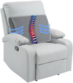 HOMBYS Lumbar Support Pillow for Recliner Chair, Memory Foam Back Support Cushion for Elderly,Extra Large Lumbar Support Pillow,Thick Backrest for Home Reading (Grey, 20“x13.5"x5") by HOMBYS