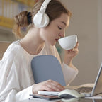 Grey Nap Pillow 15x10x4 Memory Foam Portable Travel Pillow - Cooling Silk Removable Washable Camping for Office Car - Image 3