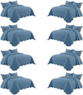 Imperial Rooms California King Quilt Bedspread Washed Blue Leaf 8-Pack by IRImperialRooms