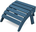 KINGYES Folding Adirondack Ottoman for Adirondack Chair, Navy by KINGYES