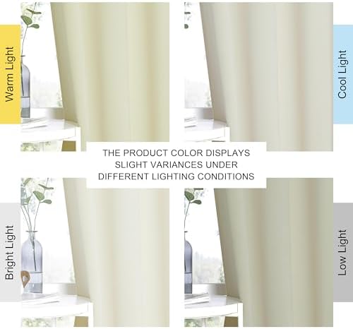 NICETOWN Blackout Living Room Curtain 102 inch Length - Grommet Thermal Insulated Cold & Heat Blocking Window Treatment Sound Reducing Drape for Bedroom (Beige, 1 Piece, W66 x L102) - Image 3