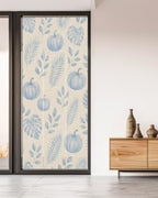 Window Privacy Film Frosted, Blue Pumpkins Fall Non-Adhesive Static Cling Window Tint, Thanksgiving Tropical Palm Rustic Insulated Windows Frosted Films for Living Room, 35.4 x 78.7 Inches - Image 5