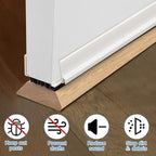 FoldTier 1 Pcs 48'' U Shaped Door Sweep for Bottom of Exterior Door, White | Fit 1-3/4 Wide Door, Slide on PVC Adjustable Double Bubble Bottom Seal & Screw, Energy Efficient, Blocks Dust/ Insects/ Noise - Image 5